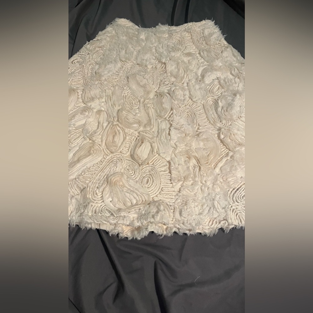Anthropologie HD In Paris Petaluma Rosette Floral Cream Midi Boho Skirt Size 6 - Picture 5 of 7